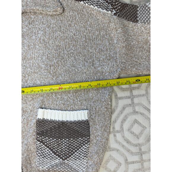 Blu Pepper Women’s Button Front Knit Cardigan Sweater Size S Brown Argyle - Picture 5 of 8